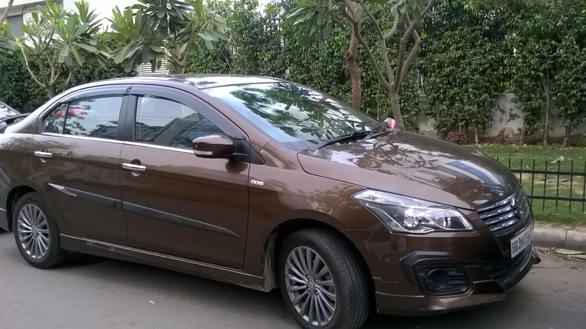 Maruti Suzuki Ciaz premium sedan taxi — spacious rear seat for comfortable rides